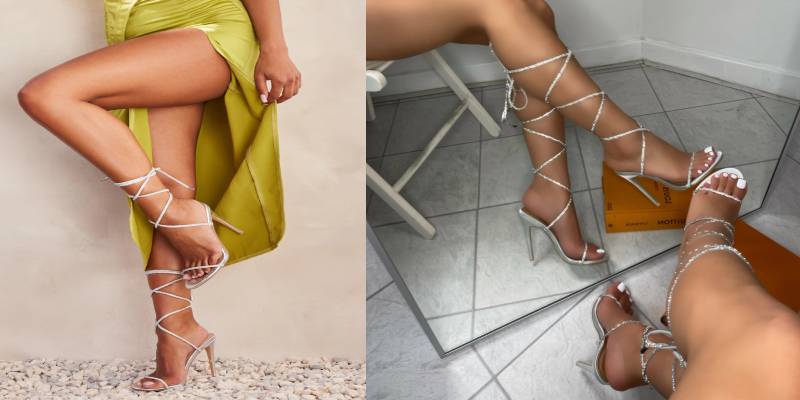 tie up heels for women-elevate looks with tie up heels